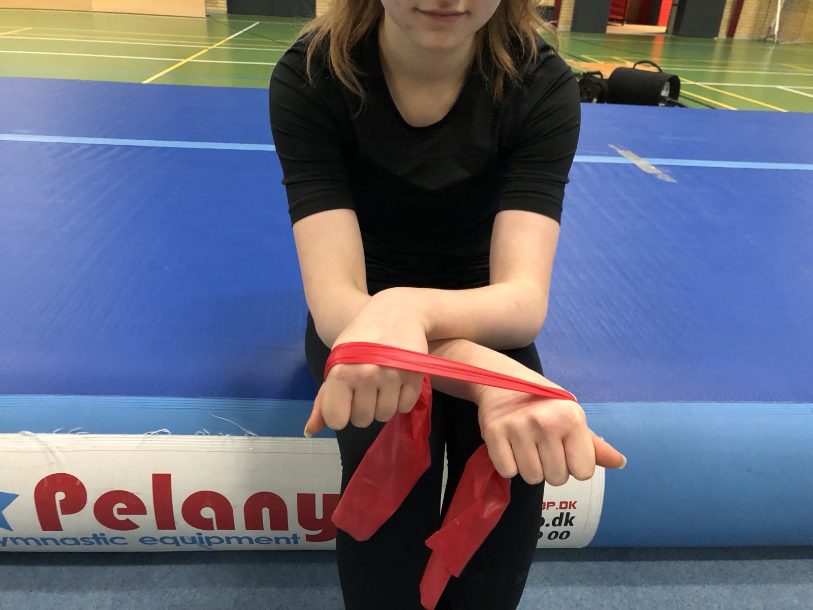 Underarms indadrotation m. elastik